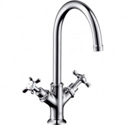 Mélongeur lavabo 210avec tirette et vidage chroméé