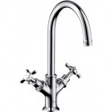 Mélongeur lavabo 210avec tirette et vidage chroméé