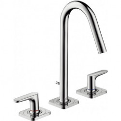 Mélongeur lavabo 160 3 trou s poignées manettesavec tirette et vidage chroméé