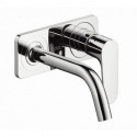 mitigeur lavabo encastréavec plaque, bec 167 mm, bonde à écoulement libre chromé 