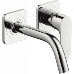 mitigeur lavabo encastréavec rosaces, bec 167 mm, bonde à écoulement libre chromé 
