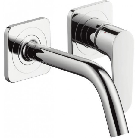 mitigeur lavabo encastréavec rosaces, bec 167 mm, bonde à écoulement libre chromé 