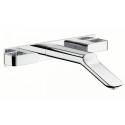 Set finition mél lavabo 3 trou s mural bec 228 mm, bonde écoulement libre, chroméé