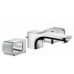 Mélongeur lavabo 3 trou s 50avec rosacesavec tirette et vidage chroméé