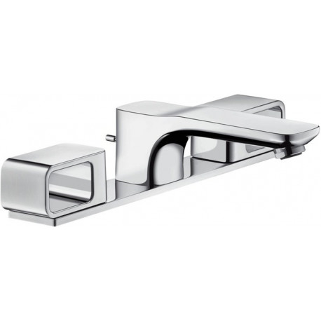Mélongeur lavabo 3 trou s 50avec plaqueavec tirette et vidage chroméé