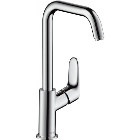 Mitigeur de lavabo 240 bec haut, avec tirette et vidage chromé -FOCUS 240 m set de vidage 1 1 / 4Z chrome
