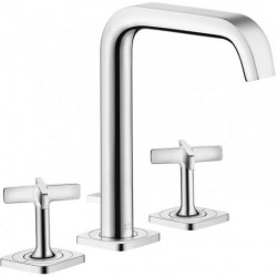 Mélongeur lavabo 170 3 trou savec rosacesavec tirette et vidage chroméé