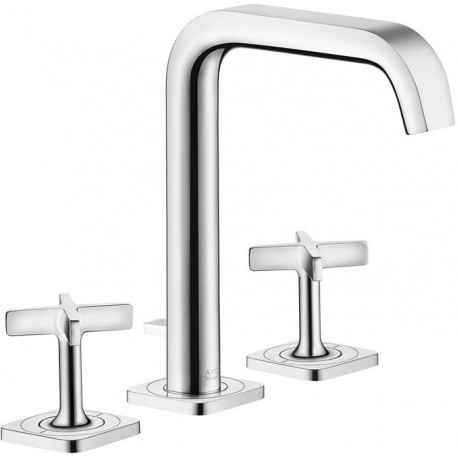 Mélongeur lavabo 170 3 trou savec rosacesavec tirette et vidage chroméé