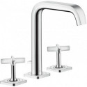 Mélongeur lavabo 170 3 trou savec rosacesavec tirette et vidage chroméé