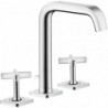 Mélongeur lavabo 170 3 trou savec rosacesavec tirette et vidage chroméé