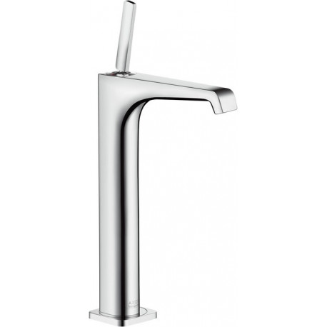 mitigeur lavabo 250 surélevé pour vasque libre, bonde à écoulement libre chroméé