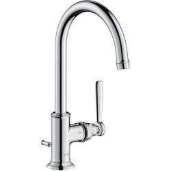 mitigeur lavabo 210avec tirette et vidage nickel brossé