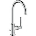 mitigeur lavabo 210avec tirette et vidage nickel brossé
