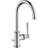 mitigeur lavabo 210avec tirette et vidage nickel brossé