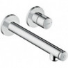 mitigeur lavabo Select encastré mural, bec 220mm, bonde à écoulement libre chromé 