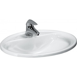 Vasque à encastrer LAUFEN PRO L 560 x 440 mm, avec trop-plein et trou pour robinetterie blanc LAUFEN