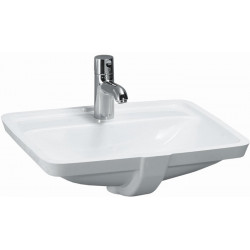 LAUFEN PRO A Lavabo à encastrer 490 x 360 mm avec trop-plein, version 1 trou pour robinet LAUFEN blanc