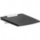 Siège rabattable siège PLAN CARE 450 mm aluminium anodisé argent / noir-gris KEUCO