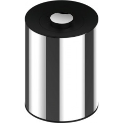 Poubelle PLAN aluminium peint noir-gris KEUCO