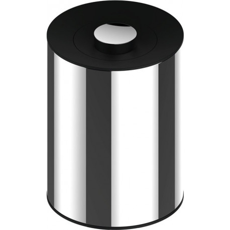 Poubelle PLAN aluminium peint noir-gris KEUCO