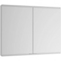 Mobile a specchio Royal Modular 2.0 1200x900x120mm anodizzato argento, non illuminato, prolunga a parete, 2 prese KEUCO