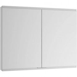 Specchio contenitore Royal Modular 2.0 1000x900x120mm prolunga a parete anodizzata argento, 2 prese KEUCO