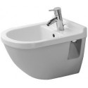 Bidet mural STARCK 3avec trop plein plage de robinettrie 360x540mm 1 trou de robinetterie blanc