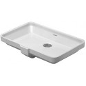 Lavabo à encastrer DURAVIT 2ND FLOORavec trop plein sans trou de robinetterie B 525x350mm sans trou de robinetterie blanc