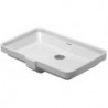Lavabo à encastrer DURAVIT 2ND FLOORavec trop plein sans trou de robinetterie B 525x350mm sans trou de robinetterie blanc