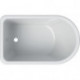 Baignoire asymétrique Geberit Bambini: B:47cm, Blanc alpin