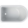 Baignoire asymétrique Geberit Bambini: B:47cm, Blanc alpin