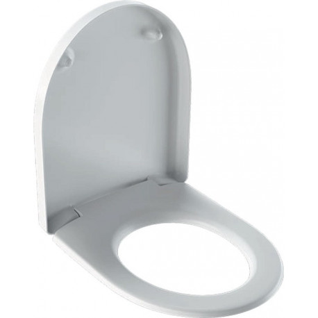 Abattant WC iCon avec couvercle Charnières : métal, blanc GEBERIT