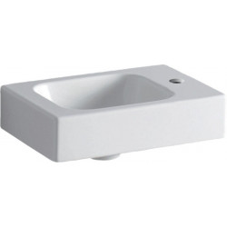 Lave-mains iCon 380x280mm avec trou pour robinet droite blanc KT