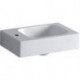 Lave-mains iCon 380x280mm avec trou pour robinet gauche blanc KT