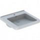 Lavabo Geberit RENOVA COMFORT SQUARE 550x525mmavec trop plein blanc KT