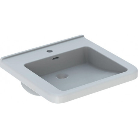 Lavabo Geberit RENOVA COMFORT SQUARE 550x525mmavec trop plein blanc KT