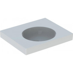 Lavabo Geberit PRECIOSA II 600x500mm sans trou de robinetterie sans trop plein blanc KT