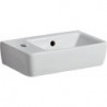 Lave-mains Geberit Renova Compact, Blanc, 40x15x25cm, trou de robinetterie à gauche, sans plage de dépose