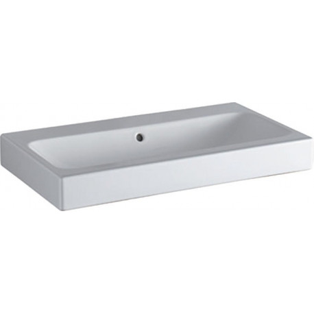 Lavabo Geberit iCon sans trou de robinetterie avec ÜL 750x485mm blanc KT