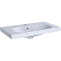 Lavabo Geberit Acanto compact,avec plage de dépose, 75x42.2cm, troude robinetterie au centre, Blanc