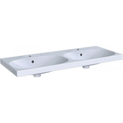 Lavabo double ACANTO 1200x480mm m 2x HLavec trop plein blanc m KeraTect