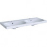 Lavabo double ACANTO 1200x480mm m 2x HLavec trop plein blanc m KeraTect