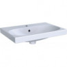 Lavabo Geberit ACANTO Compact 600x420mm avec trou pour robinetavec trop plein blanc m KeraTect
