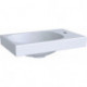 Lave-mains Geberit Acanto trou pour robinetterie à droite, Blanc, 40x11.5x25cm, trou de robinetterie à droite, sans trop-plein