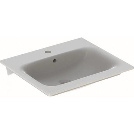 Lavabo pour meuble RENOVA PLAN avec trou pour robinetavec trop plein 550x480mm blanc KT