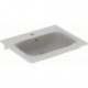 Lavabo pour meuble Geberit Renova Plan, 60x48cm, troude robinetterie au centre, Blanc
