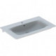 Lavabo pour meuble Geberit Renova Plan, 80x48cm, troude robinetterie au centre, Blanc