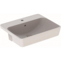 Lavabo semi-encastré Geberit VariForm carré 550x450mm avec trou pour robinet avec trop pleinwe KT