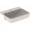 Lavabo semi-encastré Geberit VariForm carré 550x450mm avec trou pour robinet avec trop pleinwe KT