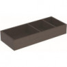 Casier de rangement agencement en H Geberit VariForm, pour tiroir supérieur: B:18cm, H:5.7cm, T:37.3cm, Gris foncé / Revêtu de mélamine